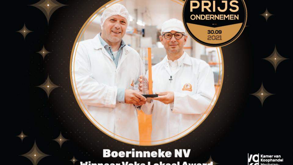 Boerinneke nieuwe genomineerde voor Voka Prijs Ondernemen 2021 